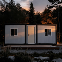 Maison conteneur modulaire extensible à 4 chambres de 40 pieds, économique et écologique, design moderne préfabriqué pour appartements et écoles