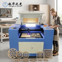 Machine de gravure laser CO2 80W 400x600mm avec système de levage Ruida AI/DST/DXF, refroidissement par eau, pour artisanat en acrylique et verre, machine de découpe laser CO2