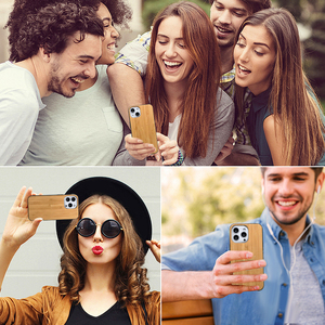 Custodia per <span class=keywords><strong>iPhone</strong></span> <span class=keywords><strong>13</strong></span> in Legno Naturale Fai-da-Te, Minimalista e Classica con Paraurti in TPU Morbido - Product Image 6