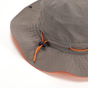 RongGuang nouvelle mode personnalisée plaine couleur unie imperméable à l'eau grand bord escalade seau chapeau Camping pêcheur chapeau pour femmes hommes - Product Image 4