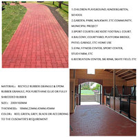Sol en caoutchouc antidérapant imperméable absorbant les chocs en EPDM non toxique pour allée de jardin, aire de jeux, piste de course de chevaux, interverrouillage en forme d'os de chien