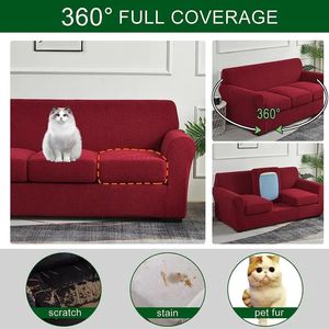 Funda Elástica Lavable para Sofá, <span class=keywords><strong>Fundas</strong></span> para Muebles, Cojín para Sala <span class=keywords><strong>de</strong></span> Estar, 2/3/4 Piezas - Product Image 2