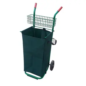 Bahçe tekerlekli el arabası yaprak aracı çanta çim Yard çim atık torbası için yolcu araba tekerlekleri ağır bahçe çantaları