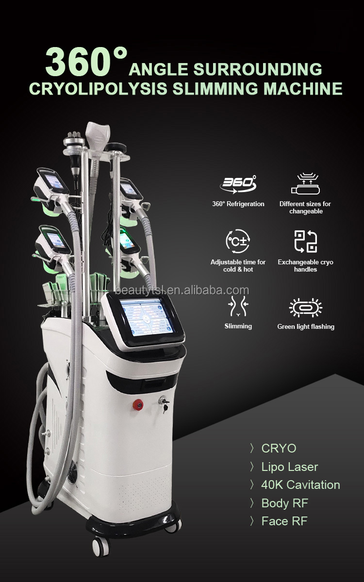 360 Degree Fat Cryolipolysis Tech Machine RF Cavitation Lipolaser Cryo Angle fat freezing cryolipolysis slimming machine