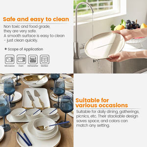 Ensemble de <span class=keywords><strong>vaisselle</strong></span> élégante vintage en dentelle française Coffre-fort classique écologique pour hôtels restaurants comprend des services de tasses pour tous les jours - Product Image 6