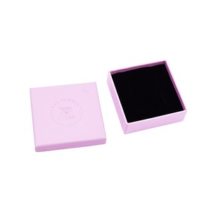 Boîte à bijoux en papier avec logo personnalisé, boîte rose bon marché romantique avec couvercles, boîte d'emballage pour bijoux, pour bague - Product Image 3
