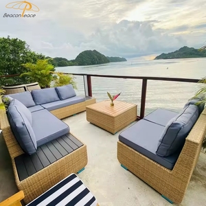 Moderno barato diseño Simple muebles de <span class=keywords><strong>jardín</strong></span> al aire libre impermeable Silla de ratán mimbre Patio salón sofá conjunto - Product Image 2