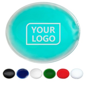 Reusable Oval Gel Hot Cold <b>Pack</b> Custom Printed Logo Pocket Hand Warmer Cooling Pad for Promotional Giveaways - Product Image 2