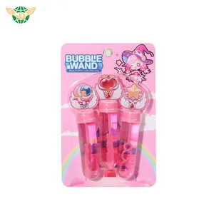 2023 New Funny 3 PCS Bubble Wands Bubble Water Tube Blower Bubble Sticks Blister Card for Christmas Easter Halloween Party