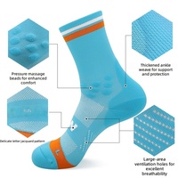 Chaussettes de course personnalisées en gros avec logo, respirantes en maille, pour hommes et femmes, chaussettes de marathon professionnelles