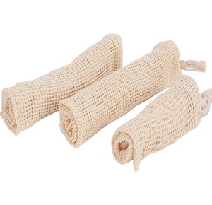 Sacs réutilisables pour produits frais, sacs en coton lavables pour les courses, organisateur de fruits et légumes, sac en coton maillé - Product Image 1