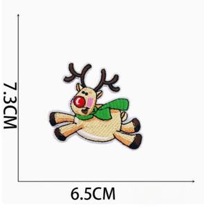 Nouvel ensemble de patchs en polyester sur le thème de Noël d'<span class=keywords><strong>Amazon</strong></span> : patchs brodés Père Noël et boule de cristal pour vêtements, thermocollants - Product Image 5