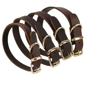 Collier pour animaux de compagnie en cuir véritable, très vendu, spécialement conçu pour les chiens de taille moyenne et grande - Product Image 6