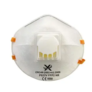 CE En149 FFP2 Respirador con forma de copa Polvo no tejido Cara del respirador de polvo de la tela no tejida