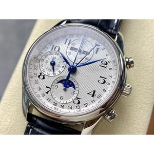 Reloj Casual de Fase Lunar para Hombre, Mecánico Automático, de Cuero Genuino, Guanqin, Drioshipping - Product Image 3