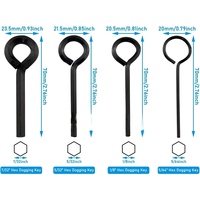 Baut Hex Tipe L Kelas Industri OEM Kustom 5/64" Baja Krom Vanadium yang Diperkeras dengan Ujung Torx Perangkat Keras Baut Mata dengan Garansi 3 Bulan