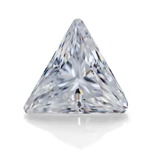 蓬勃发展的宝石花式宝石7x7毫米DEF三角切割合成宝石莫西沙岩黄金珠宝