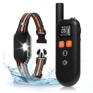 ปลอกคอสุนัขแบบกันน้ำ IP67 ชาร์จซ้ำได้ ปลอกคอฝึกสุนัขแบบกันเห่า แบตเตอรี่ความจุสูง ปลอกคอสุนัขแบบช็อต ทำจากไนลอนที่เป็นมิตรกับสิ่งแวดล้อม - Product Image 1
