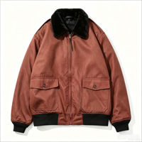 Blouson Bomber Homme Personnalisé en Polaire avec Col Zippé, Deux Poches Plaquées, Chaud et Coupe-Vent pour l'Hiver, Vêtement de Travail Décontracté, Veste Homme OEM