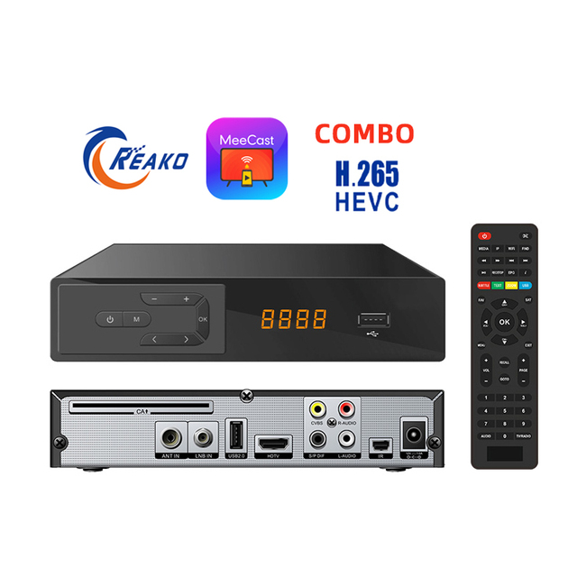 OEM/ODM Factory Digital Tuners STB DVB-S2/T2/C TV MeeCast HD DVB S2T2 Receiver Set Top Box Free to Air DVB COMBO H.265
