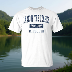 Camiseta Lake Of The Ozarks Missouri Est 1929 Diseño deportivo vintage - Product Image 3