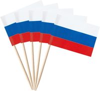 Drapeaux de Russie en forme de cure-dents et mini-drapeaux russes pour cupcakes, moins chers et livraison rapide, nouveauté