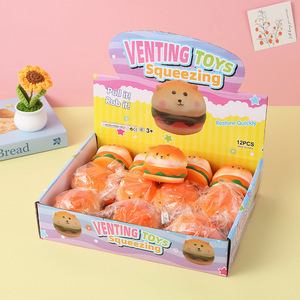 Juguete Blandito de Hamburguesa TPR, Simulación de Comida, Colgante Antiestrés, Juguete Sensorial para Aliviar el Estrés, Regalo Suave de Descompresión para Niños y Adultos - Product Image 4