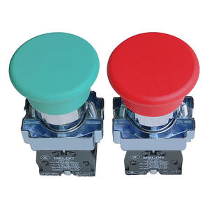 Interruptores de Botón Pulsador de Metal Grandes de 22 mm con Reinicio Automático Delixi XB2, Cabeza de Hongo BC35/BC42 XL5-BC31/BC42 - Product Image 1