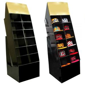 Présentoir portatif fait sur commande de vente au détail de carton pour la nouvelle conception de chapeau de baseball pour le carton ondulé d'affichages de plancher de magasin de vêtements - Product Image 6