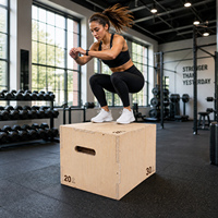 EIGFOH España en Stock: Caja Pliométrica de Madera de Tres Lados, Plataforma de Salto Duradera Antideslizante para Ejercicio en Casa y Gimnasio, para Desarrollo Muscular