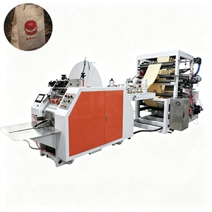 Machine de fabrication de sacs en papier à fond en V haute efficacité 400, formuleuse automatique de sacs alimentaires, modèle Rocky-Bagging Machine Floor - Product Image 1