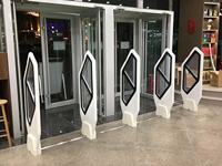 Porte de sécurité pour bibliothèque HAUMR de 80 cm de large, système antivol EM avec technologie DSP pour les librairies et les archives