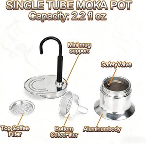 Outdoor Camping 1 Cup Percolator Efficient Portable Coffee <b>Maker</b> - Product Image 2