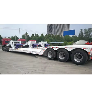 Remolque de plataforma baja hidráulica de 3, 4 y 5 ejes para trabajo pesado, de 1-2 toneladas, con cuello de cisne, 12.5x2.5x1.5m, Shandong Fengniao - Product Image 4