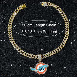 Nuevo Collar con Colgante de Delfín Personalizado Estilo Hiphop, Diseño de Dibujos Animados, Cadena para Hombre, Joyería de Moda al por Mayor - Product Image 5