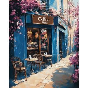 Chenistorie Schilderij Op Nummer Coffeeshop Tekening Op Canvas Handbeschilderd Schilderij Kunst Cadeau Foto 'S Op Nummer Kits Home Decor - Product Image 1