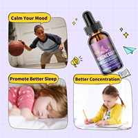Gotas de Complejo de Magnesio para Niños OEM con L-Teanina, Omega-3, Vitamina B6 y D, Suplemento Dietético Líquido, Marca Privada