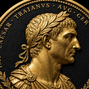 Moneda Conmemorativa de Lujo del Emperador Romano <span class=keywords><strong>Trajan</strong></span> en Relieve 3D, Chapada en Oro Doble, con Caja de Regalo LED - Product Image 4