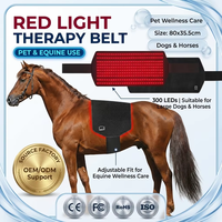 Terapi Cahaya Merah Inframerah Genggam 300 LED Besar, Pembalut Pemanas Tubuh, Kepala, Kaki 80x36cm, Sabuk Bantalan Konvertibel untuk Kuda, Anjing, Manusia