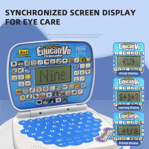 Computer Giocattolo Educativo per Bambini 2026, Tablet Intelligente in Plastica per l'Apprendimento di Spagnolo e Inglese con Mouse - Product Image 2
