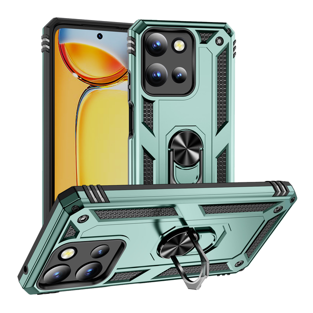 Kickstand Ring Holder Armor Phone Case for Moto G Play Stylus  Power G54 G14 G22 G60 E32 Silicone Bumper Shockproof Back Cover