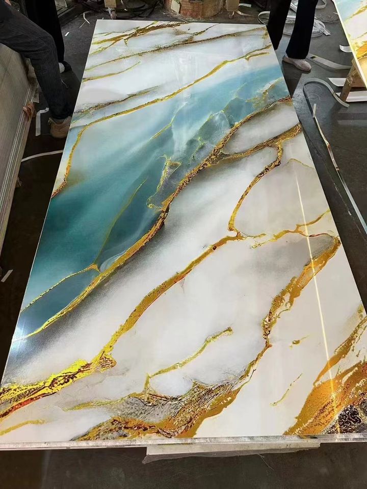 High Quality UV Board 3D PVC Marble UV Wall Panel Design Factory Direct ...