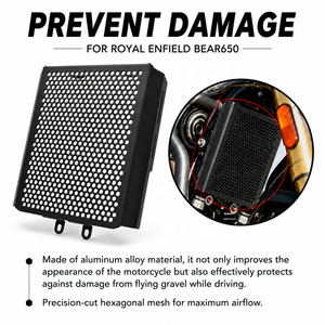 Griglia Protettiva per Radiatore Moto, Copertura a Nido d'Ape in Alluminio CNC per <span class=keywords><strong>Royal</strong></span> <span class=keywords><strong>Enfield</strong></span> Bear650 Bear 650 2025 2026 - Product Image 2