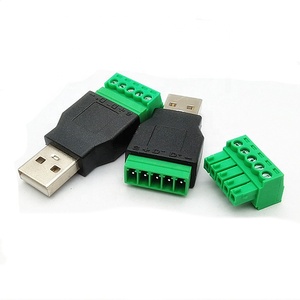 USB 2.0ชนิดตัวผู้ไป<span class=keywords><strong>5</strong></span>พินตัวเชื่อมต่อแบบสกรูแจ็ค USB พร้อมตัวป้องกัน USB2.0เพื่อเสียบปลั๊กเทอร์มินัลบล็อก - Product Image 4