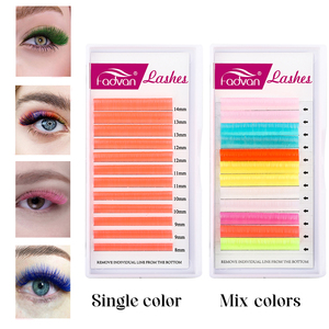 Colore facile ventaglio Volume Extension ciglia Auto ventaglio ciglia marrone viola blu <span class=keywords><strong>Mix</strong></span> 9-15mm 16 linee <span class=keywords><strong>Mega</strong></span> Volume - Product Image 2