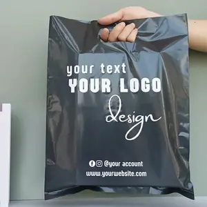 Langlebige gestanzte Taschen Firmen verpackung Kunststoff-Einkaufstaschen Wetterfestes kunden spezifisches Logo