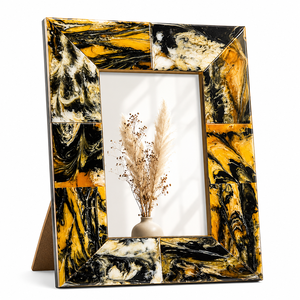 Cadre photo effet marbre, cadre décoratif fait main en résine, pour affichage mural ou sur table, idéal pour la décoration de la maison, du bureau ou de la chambre. - Product Image 3