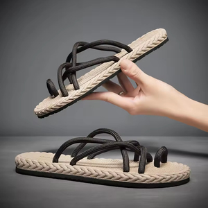 Venta al por mayor <span class=keywords><strong>de</strong></span> los hombres <span class=keywords><strong>de</strong></span> EVA zapatillas transpirables Casual al aire libre <span class=keywords><strong>de</strong></span> verano <span class=keywords><strong>Sandalias</strong></span> planas antideslizantes cómodas ligeras resistentes diapositivas - Product Image 6