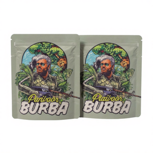 Sacs personnalisés imprimés en platine Bubba Mylar 3.5 grammes/7 grammes emballage de pochette refermable sur pied anti-odeur gravure à fermeture éclair - Product Image 1