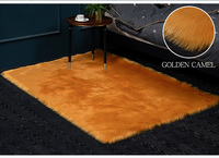 Tapis de chambre à coucher en fourrure de peau de mouton, accessoire doux et pelucheux pour salon et chambre à coucher, moquette de sol en fausse fourrure, blanc, rose, gris et chaud